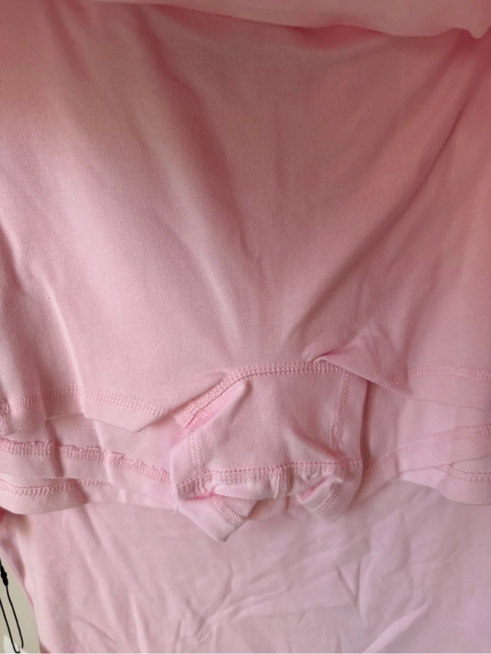 Baby Pink cotton short sleeve Crop top, mini skort and headband matching set